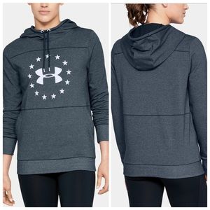 UNDER ARMOUR Women’s Freedom Threadborne Hoodie Blue Sz Medium